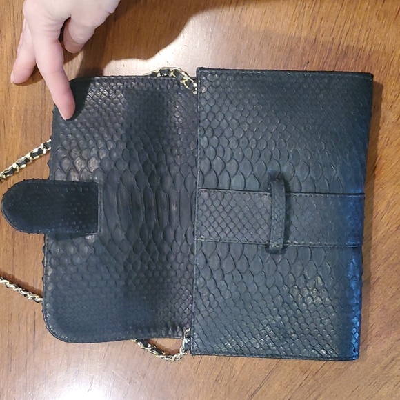 Like NEW Python skin Beirn clutch crossbody - Picture 6 of 10